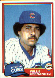 1981 Topps Baseball Cards      238     Willie Hernandez